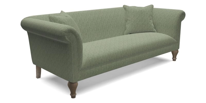 Masham 3 Seater Sofa in Floral Linen Carcassonne Laurel
