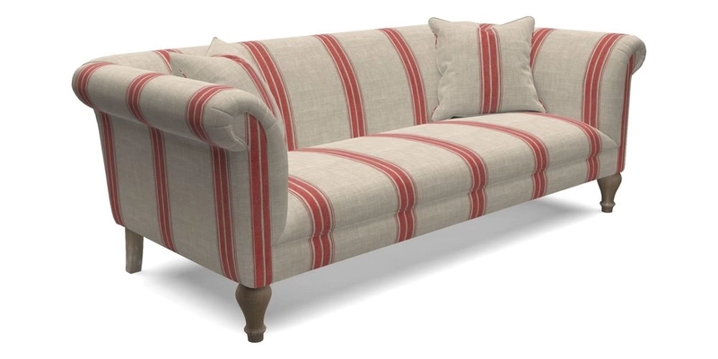 Masham 3 Seater Sofa in Floral Linen Carcassonne Laurel
