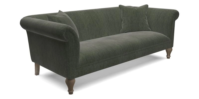Masham 3 Seater Sofa in Floral Linen Carcassonne Laurel