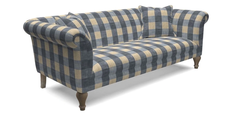 Masham 3 Seater Sofa in Floral Linen Carcassonne Laurel