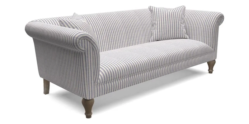 Masham 3 Seater Sofa in Floral Linen Carcassonne Laurel