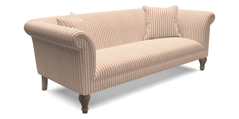 Masham 3 Seater Sofa in Floral Linen Carcassonne Laurel
