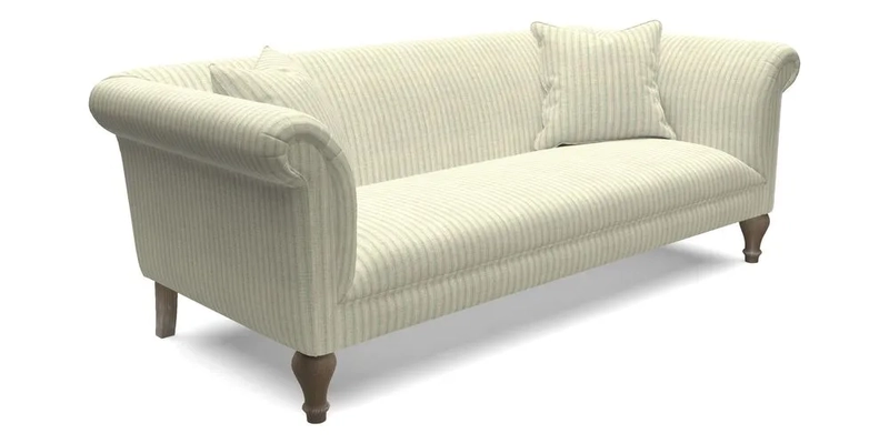Masham 3 Seater Sofa in Floral Linen Carcassonne Laurel