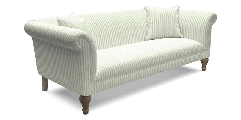 Masham 3 Seater Sofa in Floral Linen Carcassonne Laurel