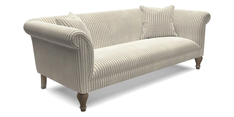 Masham 3 Seater Sofa in Floral Linen Carcassonne Laurel