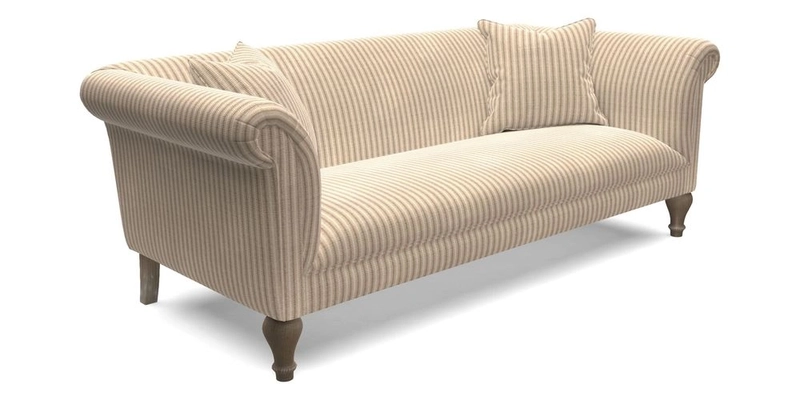 Masham 3 Seater Sofa in Floral Linen Carcassonne Laurel