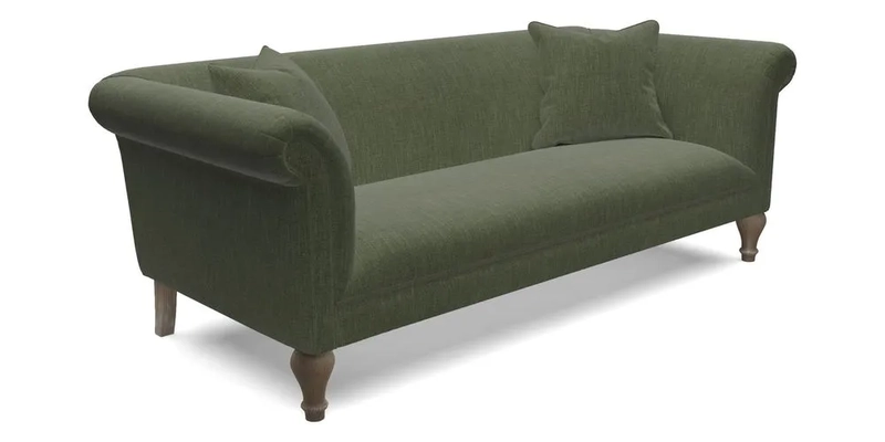 Masham 3 Seater Sofa in Floral Linen Carcassonne Laurel