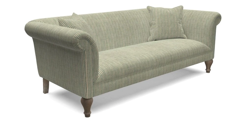 Masham 3 Seater Sofa in Floral Linen Carcassonne Laurel