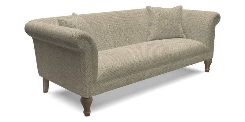 Masham 3 Seater Sofa in Floral Linen Carcassonne Laurel