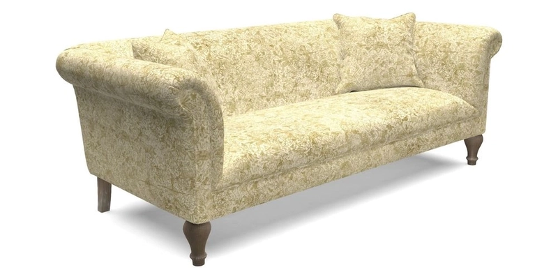 Masham 3 Seater Sofa in Floral Linen Carcassonne Laurel