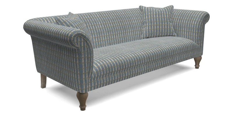 Masham 3 Seater Sofa in Floral Linen Carcassonne Laurel