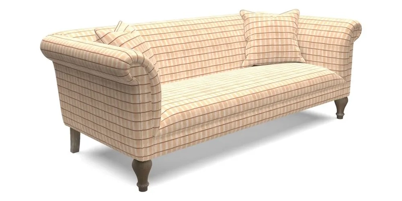 Masham 3 Seater Sofa in Floral Linen Carcassonne Laurel