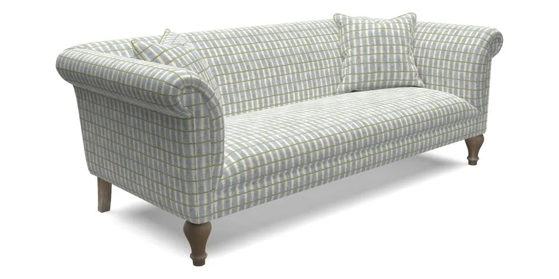 Masham 3 Seater Sofa in Floral Linen Carcassonne Laurel