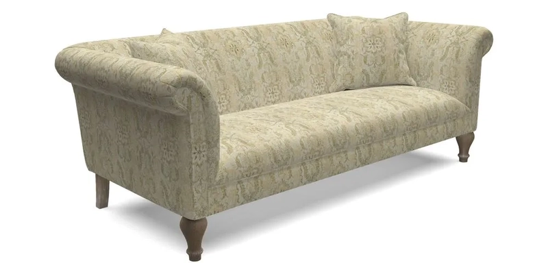 Masham 3 Seater Sofa in Floral Linen Carcassonne Laurel