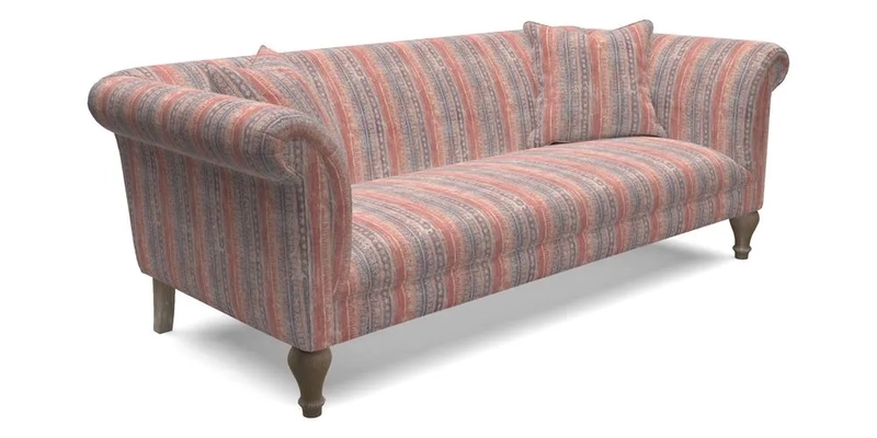 Masham 3 Seater Sofa in Floral Linen Carcassonne Laurel