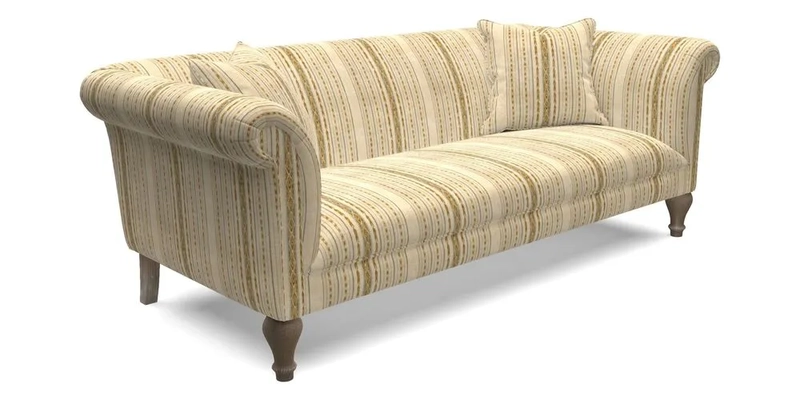 Masham 3 Seater Sofa in Floral Linen Carcassonne Laurel