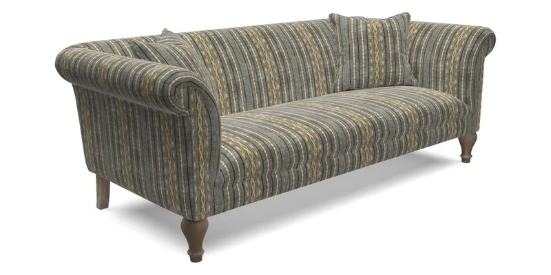 Masham 3 Seater Sofa in Floral Linen Carcassonne Laurel