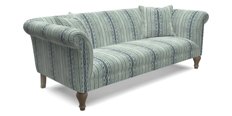 Masham 3 Seater Sofa in Floral Linen Carcassonne Laurel