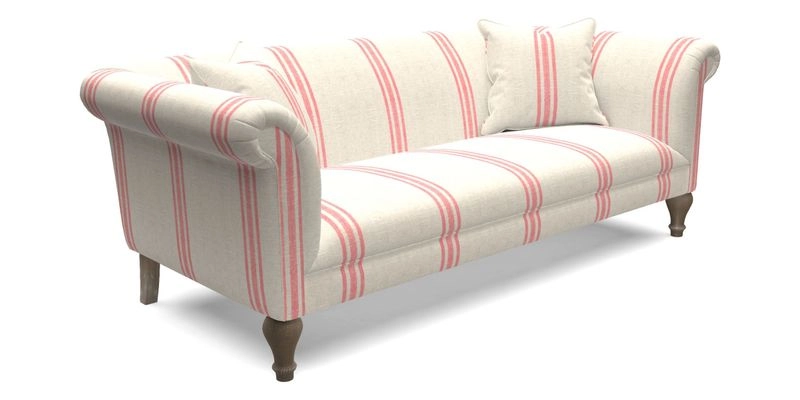 Masham 3 Seater Sofa in Floral Linen Carcassonne Laurel