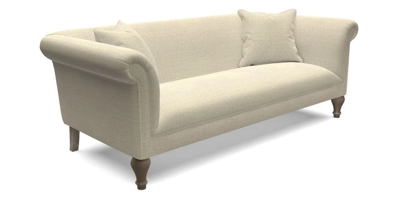 Masham 3 Seater Sofa in V&A Threads of India on Linen Paisley Splendour Steel