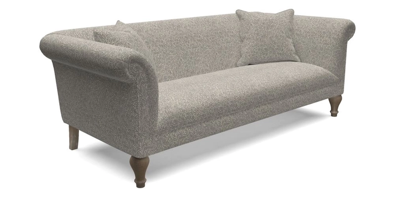Masham 3 Seater Sofa in Floral Linen Carcassonne Laurel