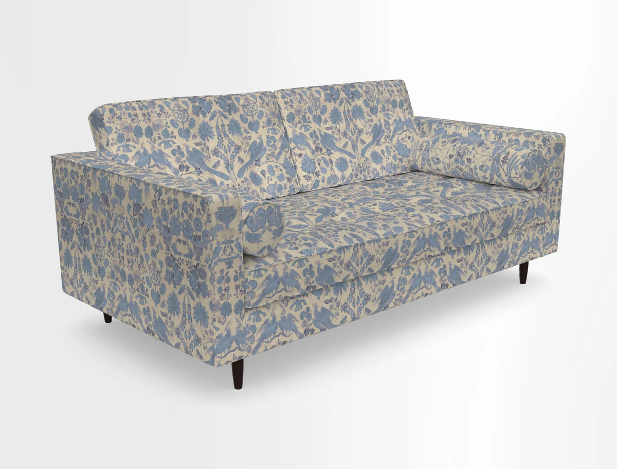 Marylebone 2 Seater Sofa in Clever Tough And Eco Velvet Indigo