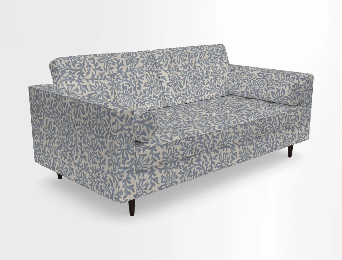 Marylebone 2 Seater Sofa in Clever Tough And Eco Velvet Indigo