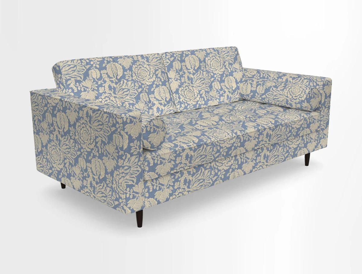 Marylebone 2 Seater Sofa in Clever Tough And Eco Velvet Indigo