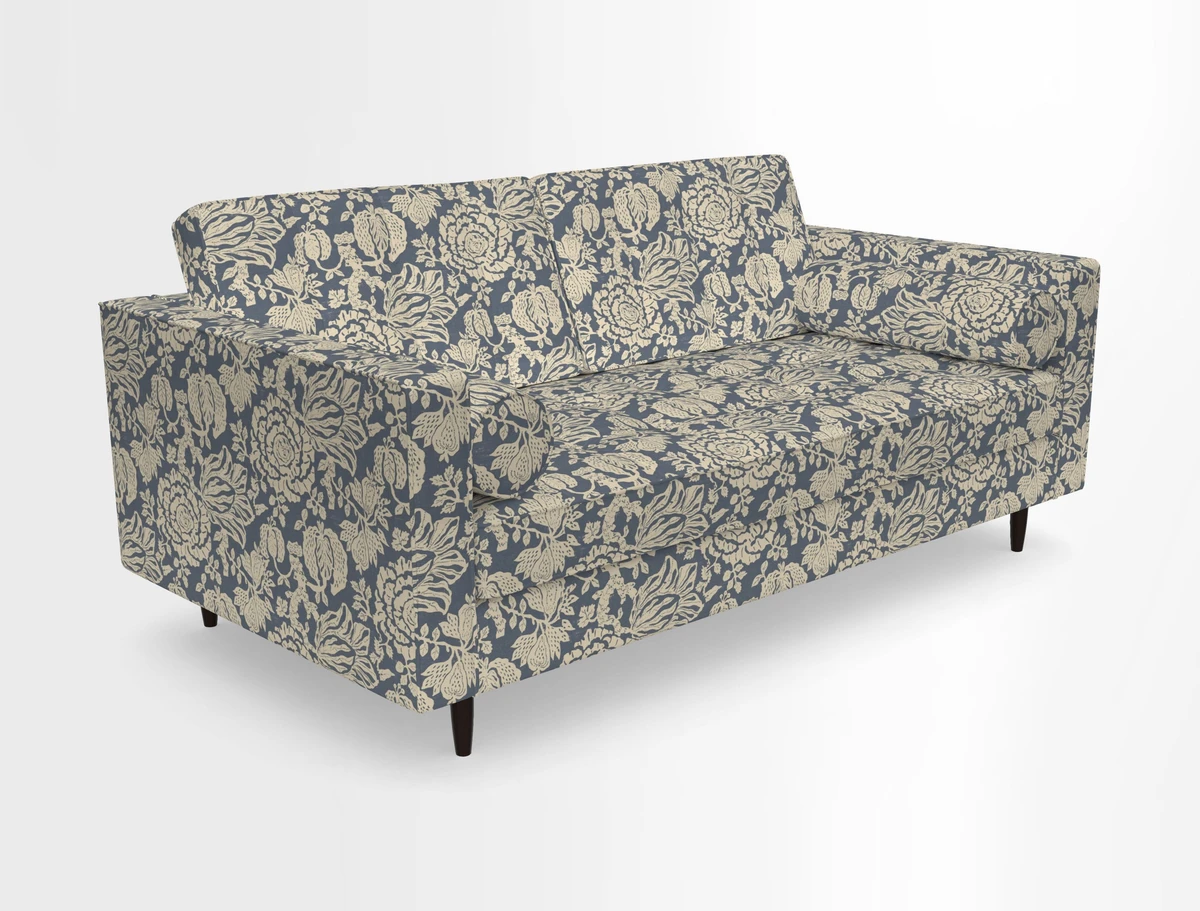 Marylebone 2 Seater Sofa in Clever Tough And Eco Velvet Indigo