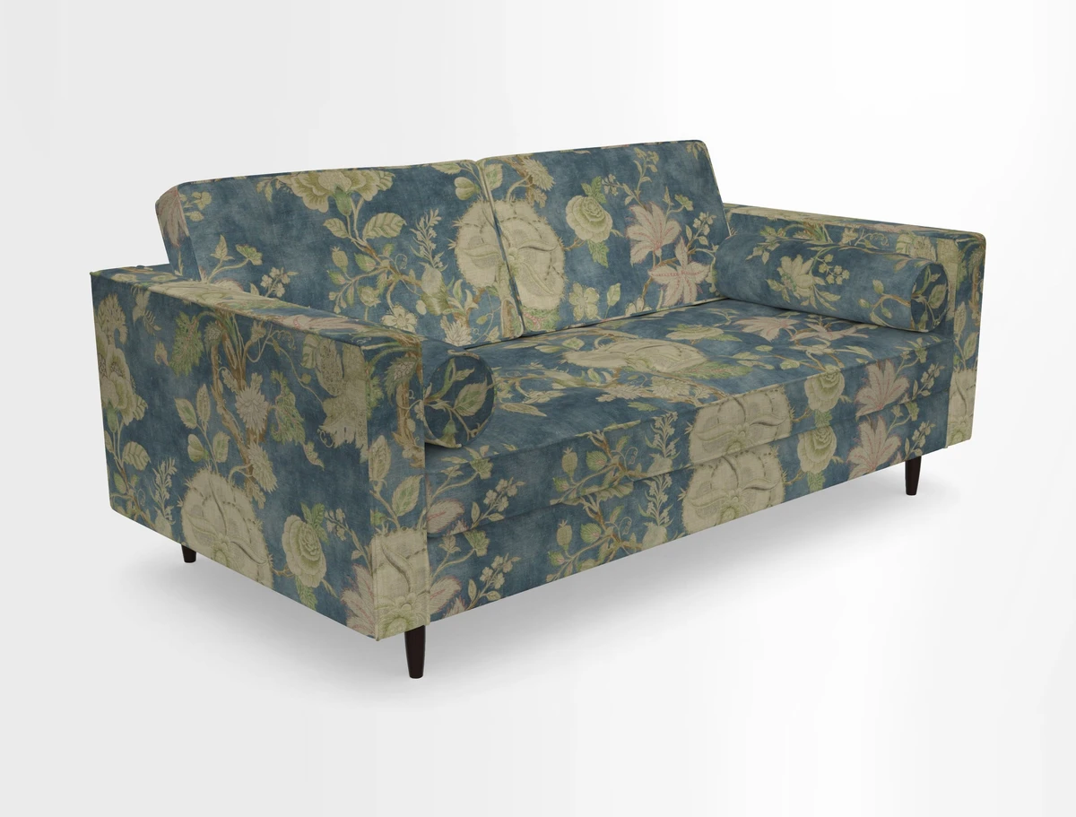 Marylebone 2 Seater Sofa in Clever Tough And Eco Velvet Indigo