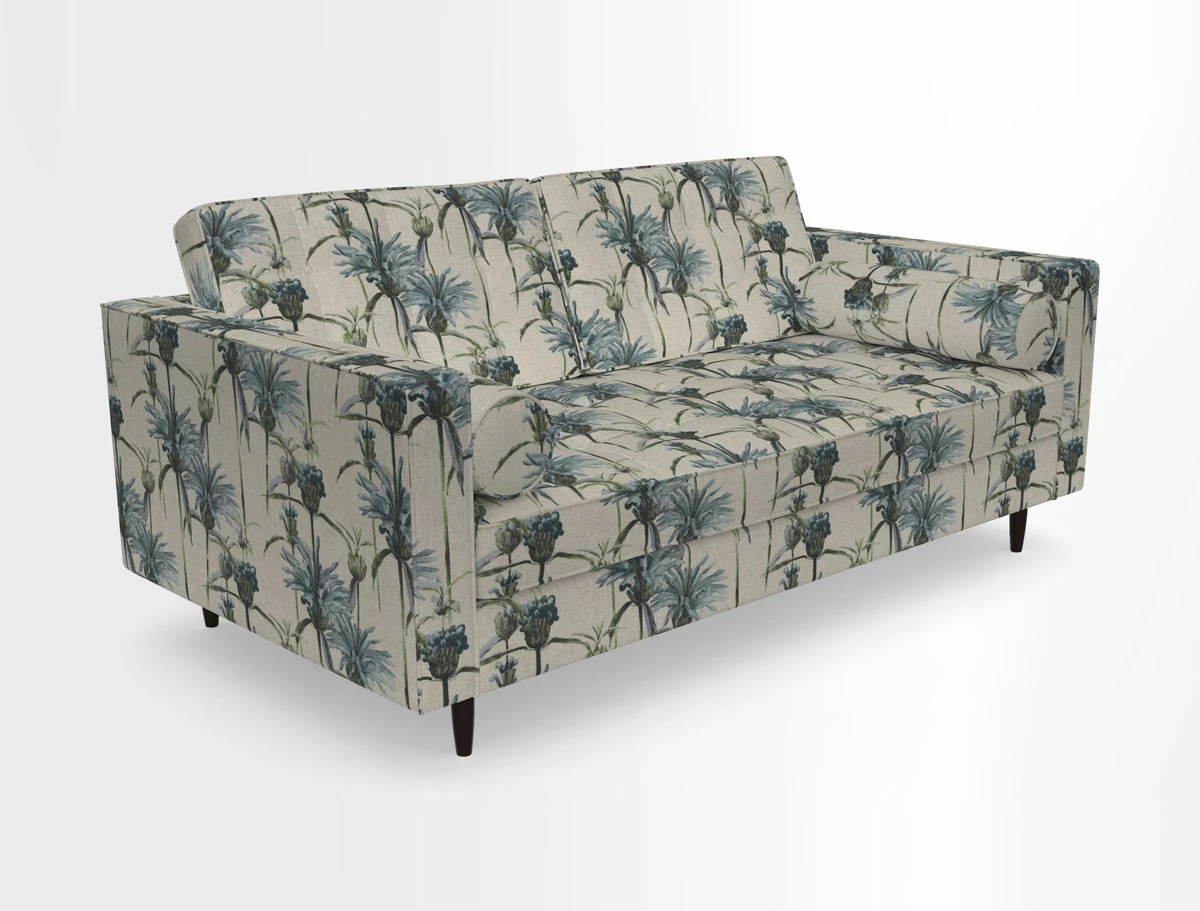Marylebone 2 Seater Sofa in Clever Tough And Eco Velvet Indigo