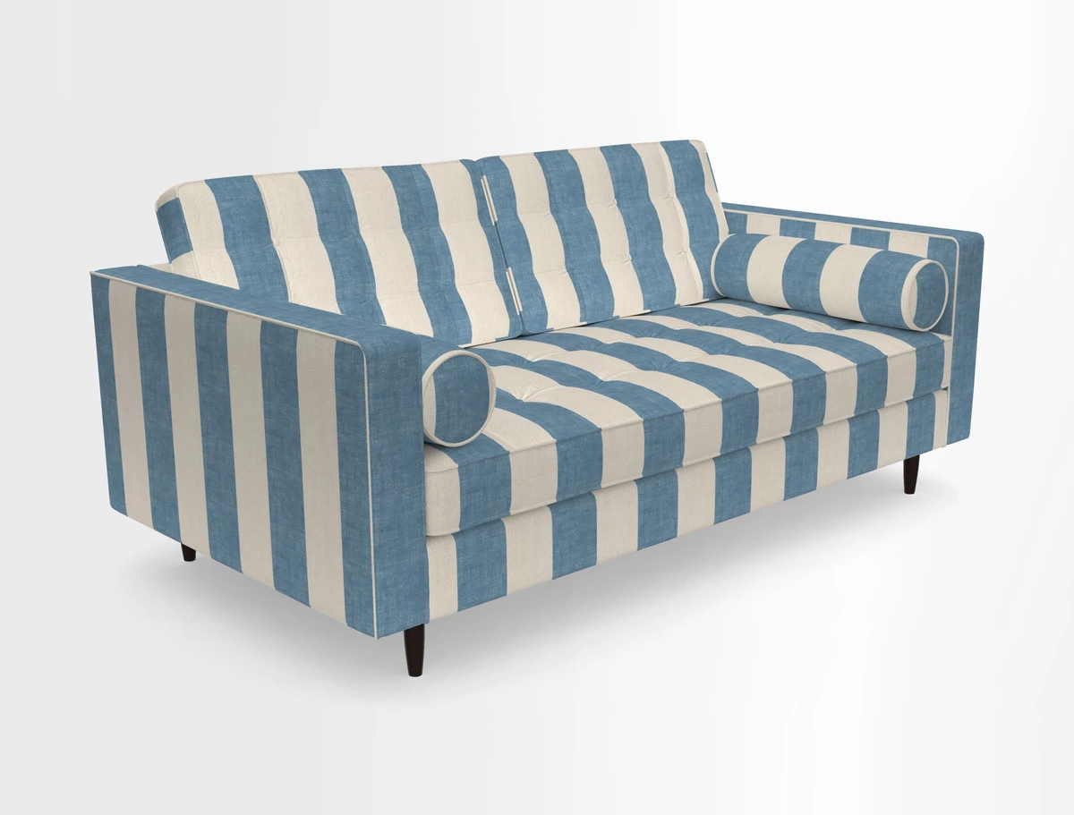 Marylebone 2 Seater Sofa in Clever Tough And Eco Velvet Indigo