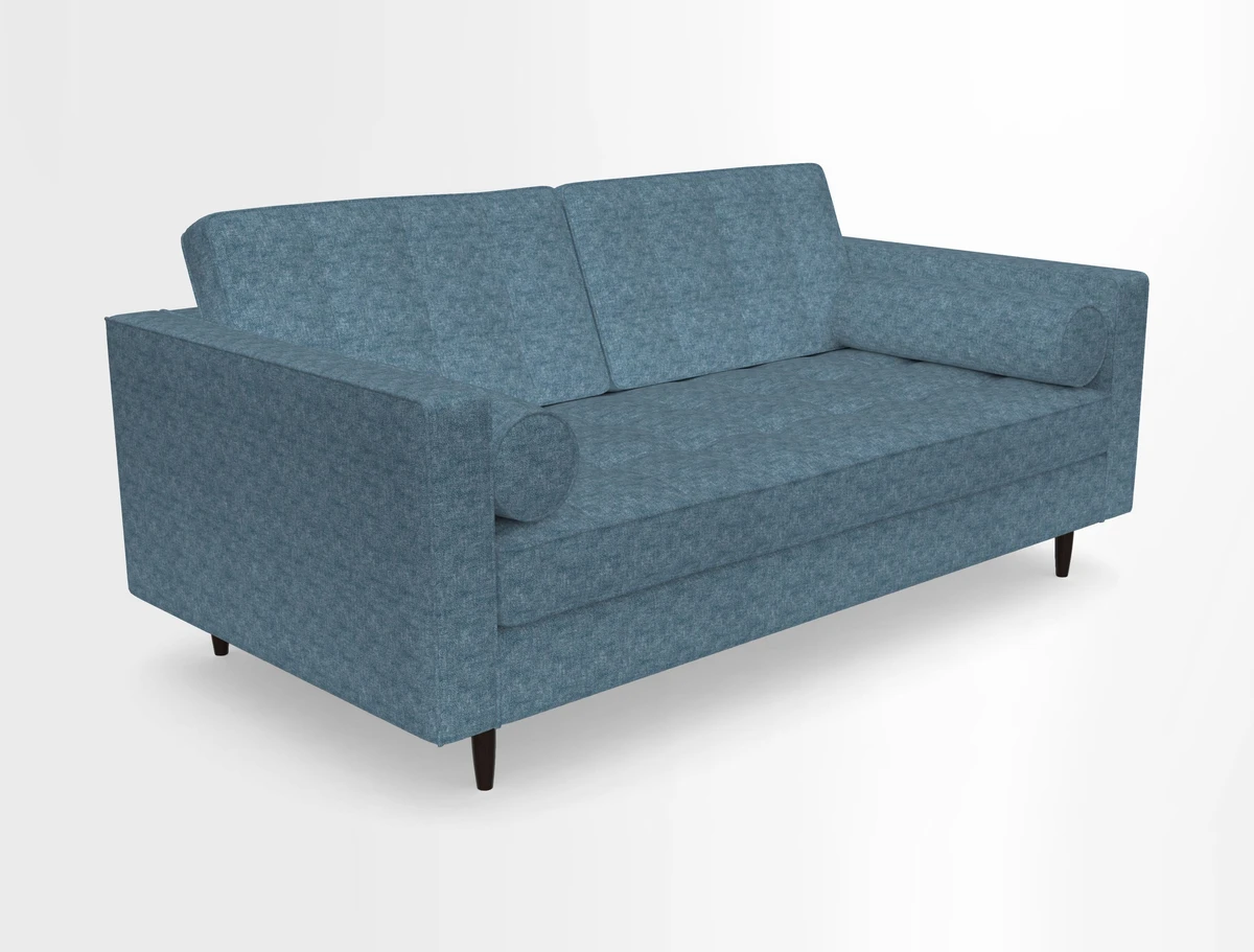 Marylebone 2 Seater Sofa in Clever Tough And Eco Velvet Indigo