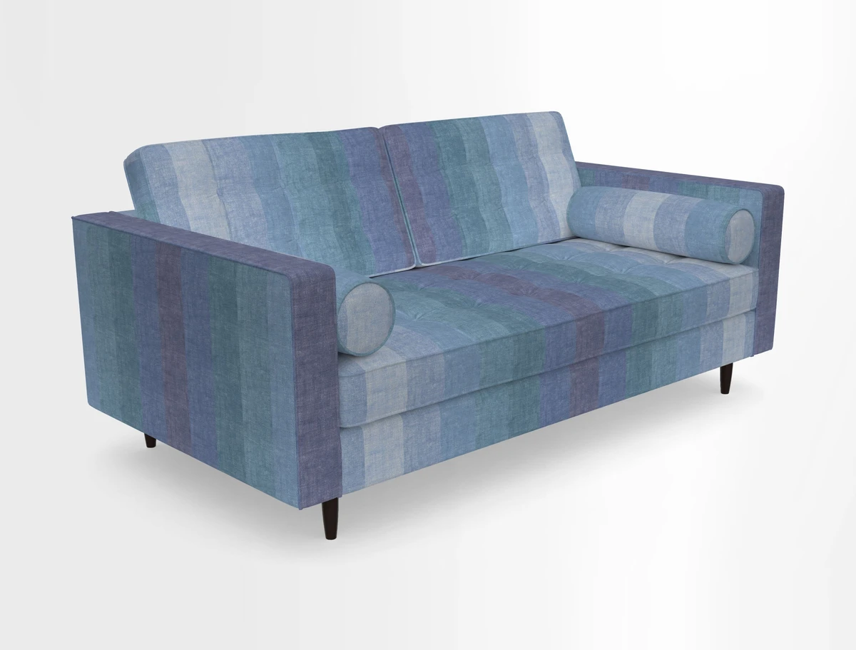 Marylebone 2 Seater Sofa in Clever Tough And Eco Velvet Indigo