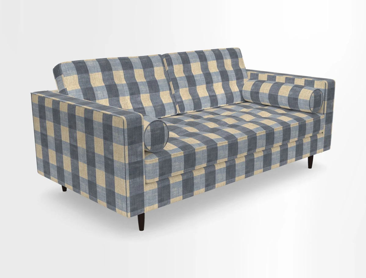Marylebone 2 Seater Sofa in Clever Tough And Eco Velvet Indigo
