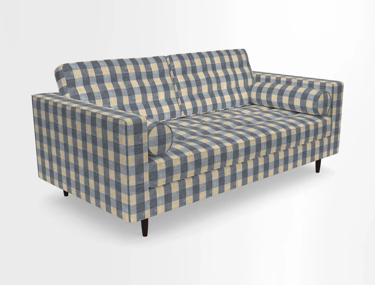 Marylebone 2 Seater Sofa in Clever Tough And Eco Velvet Indigo