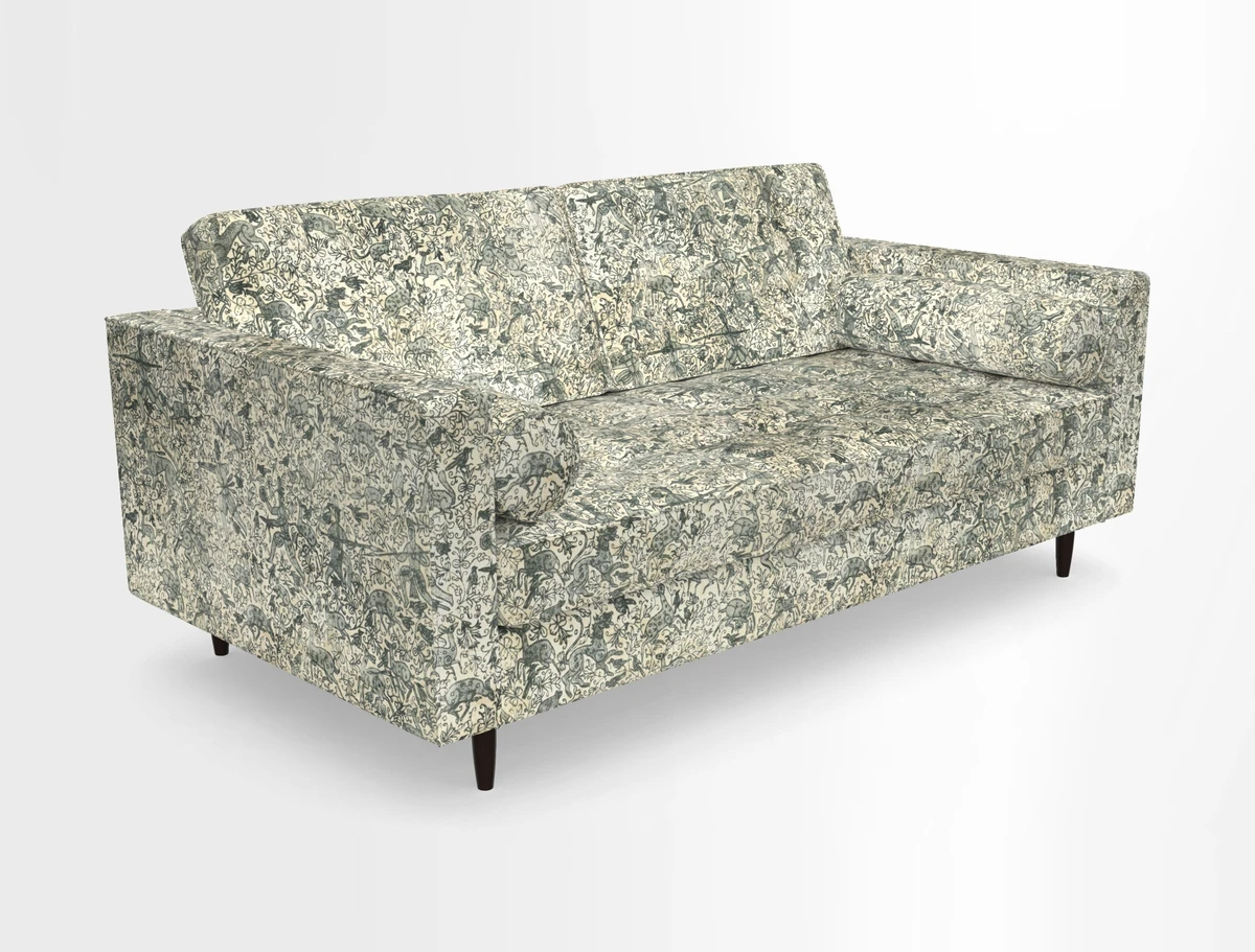 Marylebone 2 Seater Sofa in Clever Tough And Eco Velvet Indigo