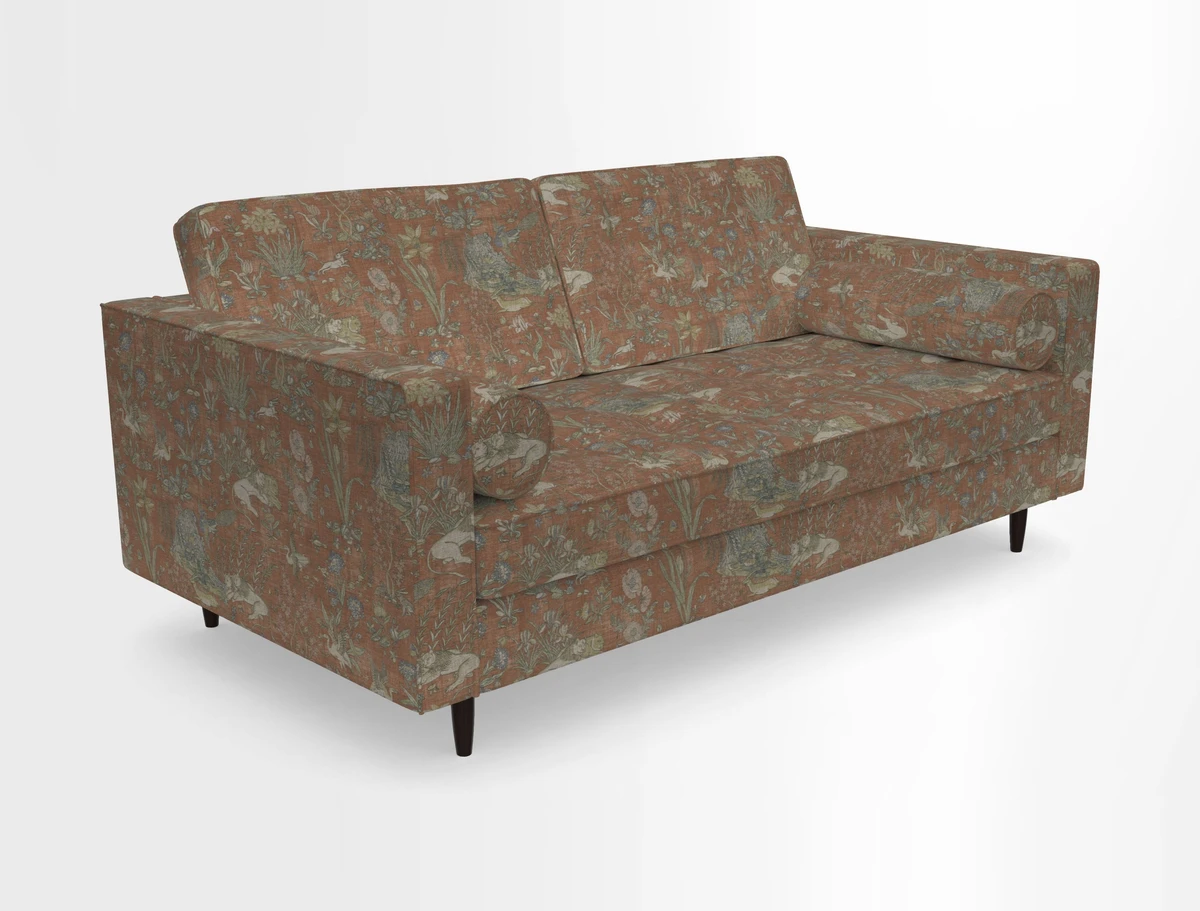 Marylebone 2 Seater Sofa in Clever Tough And Eco Velvet Indigo
