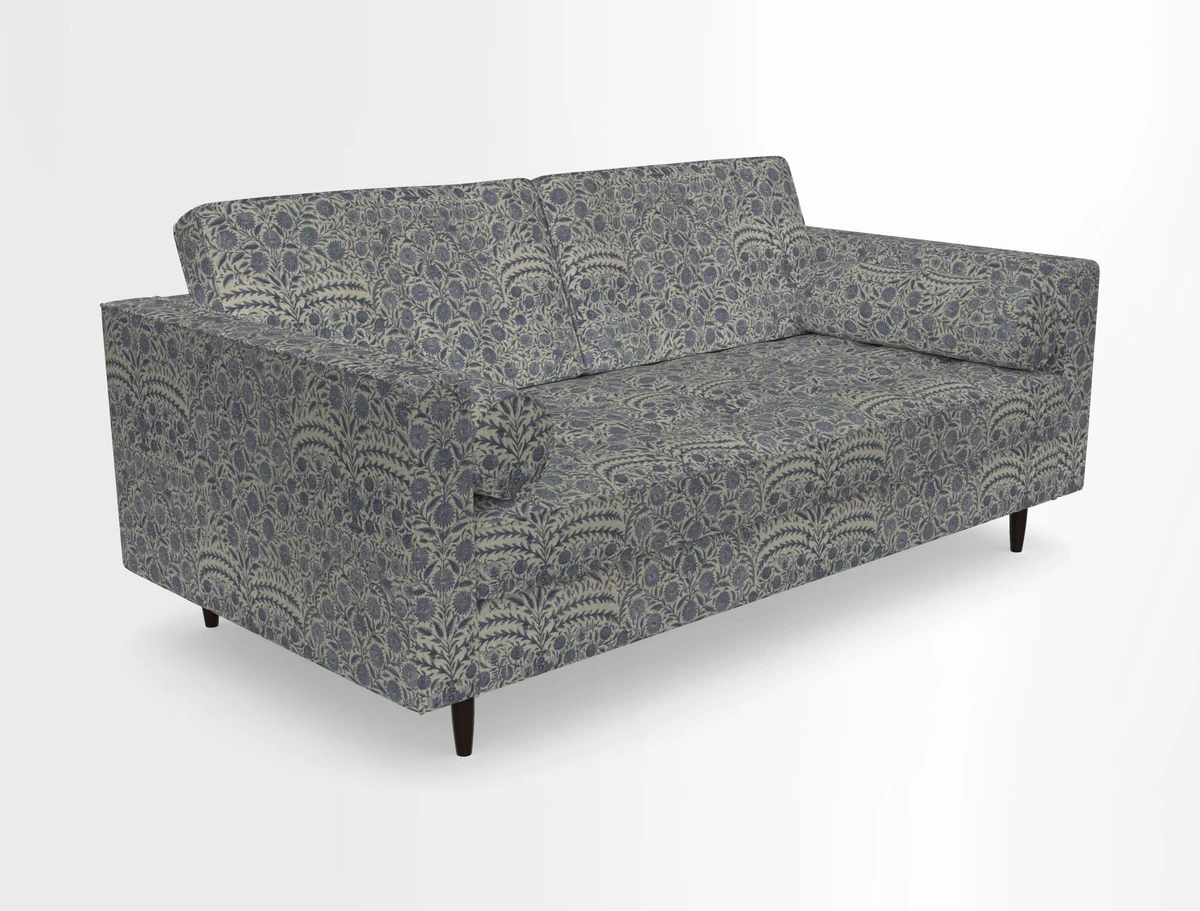Marylebone 2 Seater Sofa in Clever Tough And Eco Velvet Indigo