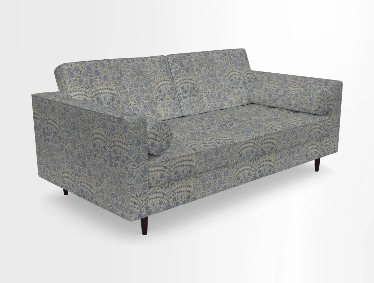 Marylebone 2 Seater Sofa in Clever Tough And Eco Velvet Indigo