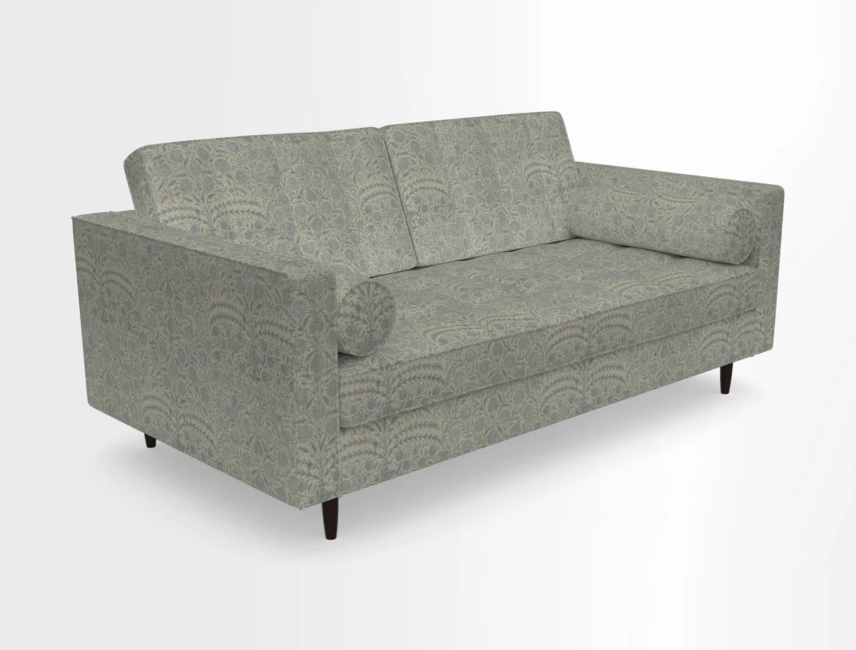 Marylebone 2 Seater Sofa in Clever Tough And Eco Velvet Indigo