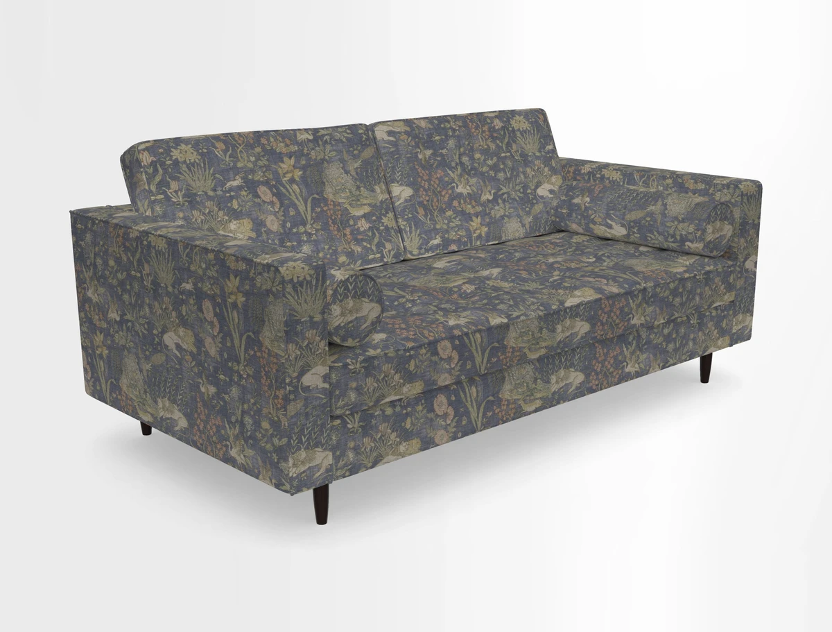 Marylebone 2 Seater Sofa in Clever Tough And Eco Velvet Indigo