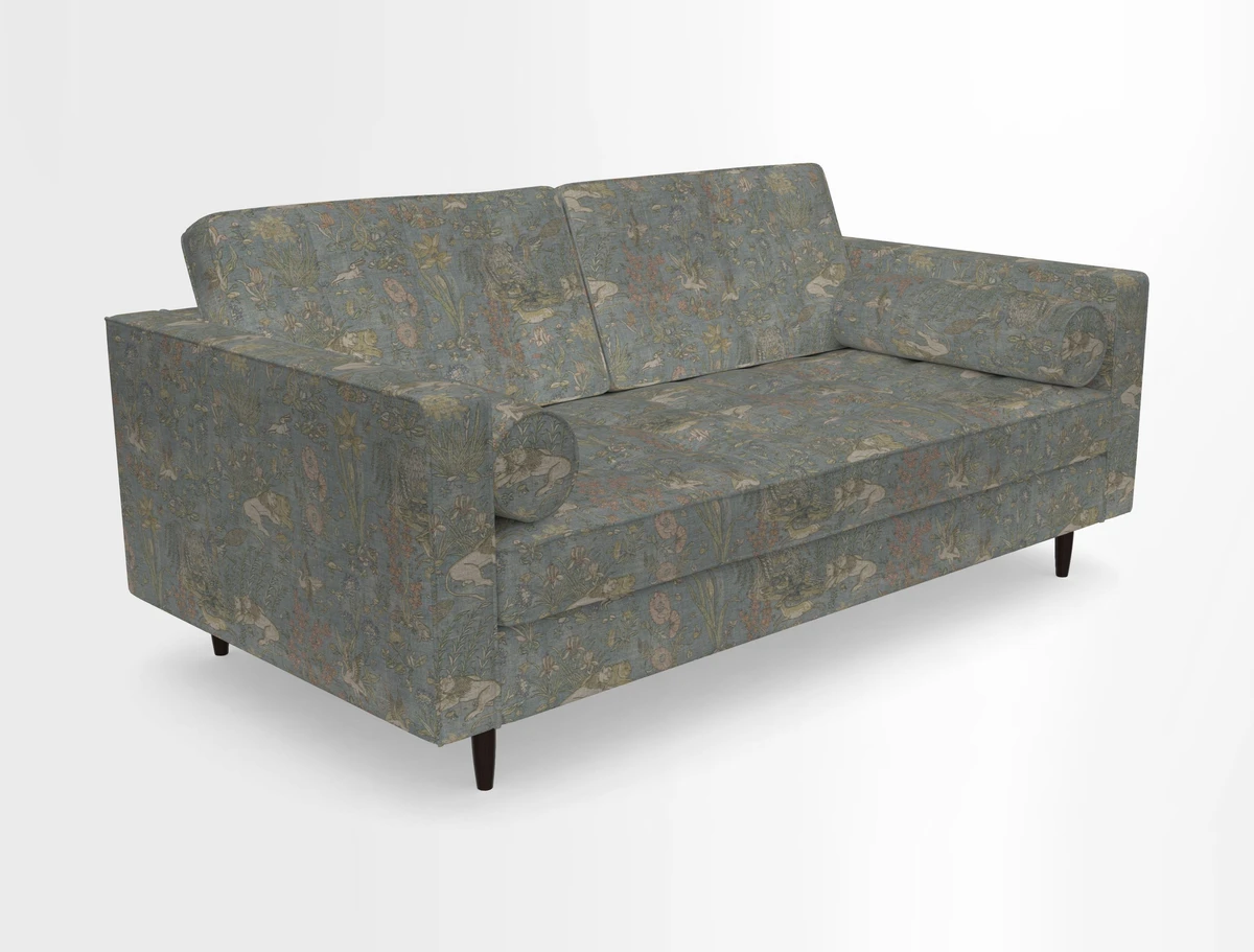 Marylebone 2 Seater Sofa in Clever Tough And Eco Velvet Indigo