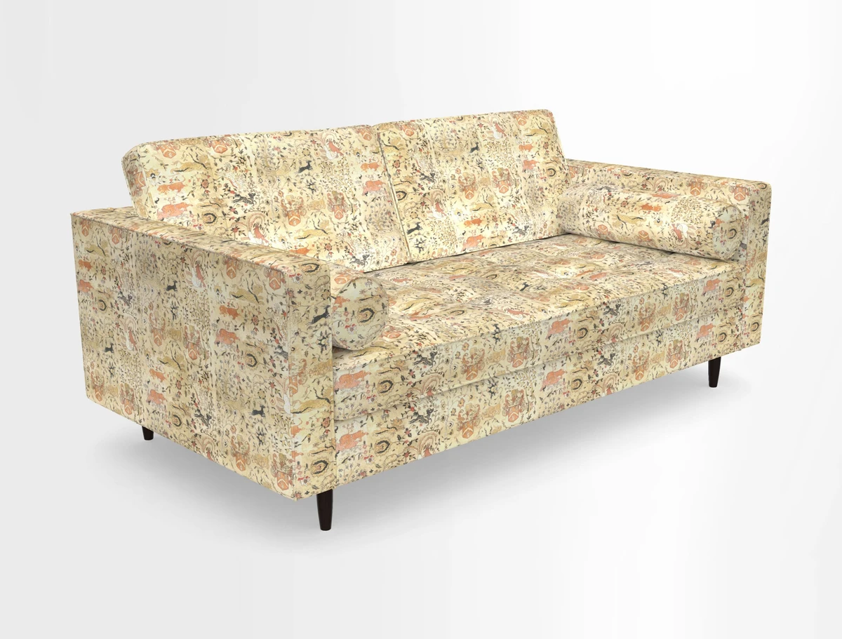 Marylebone 2 Seater Sofa in Clever Tough And Eco Velvet Indigo
