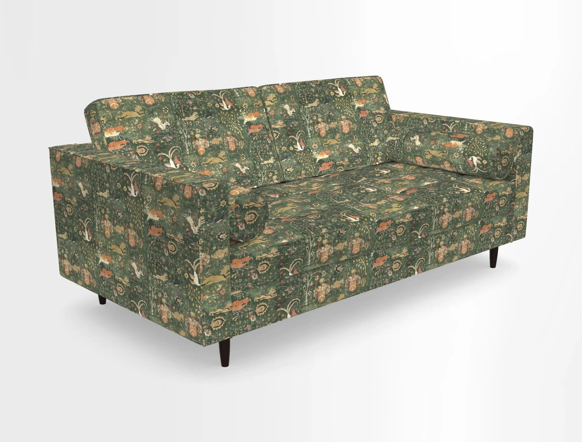 Marylebone 2 Seater Sofa in Clever Tough And Eco Velvet Indigo