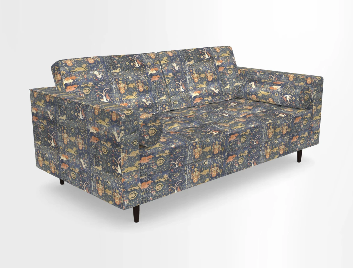 Marylebone 2 Seater Sofa in Clever Tough And Eco Velvet Indigo