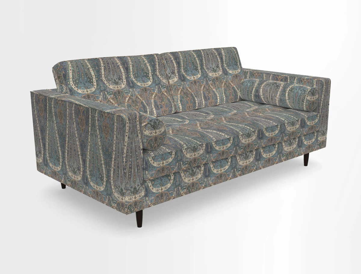 Marylebone 2 Seater Sofa in Clever Tough And Eco Velvet Indigo