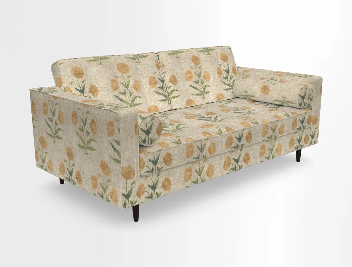 Marylebone 2 Seater Sofa in Clever Tough And Eco Velvet Indigo