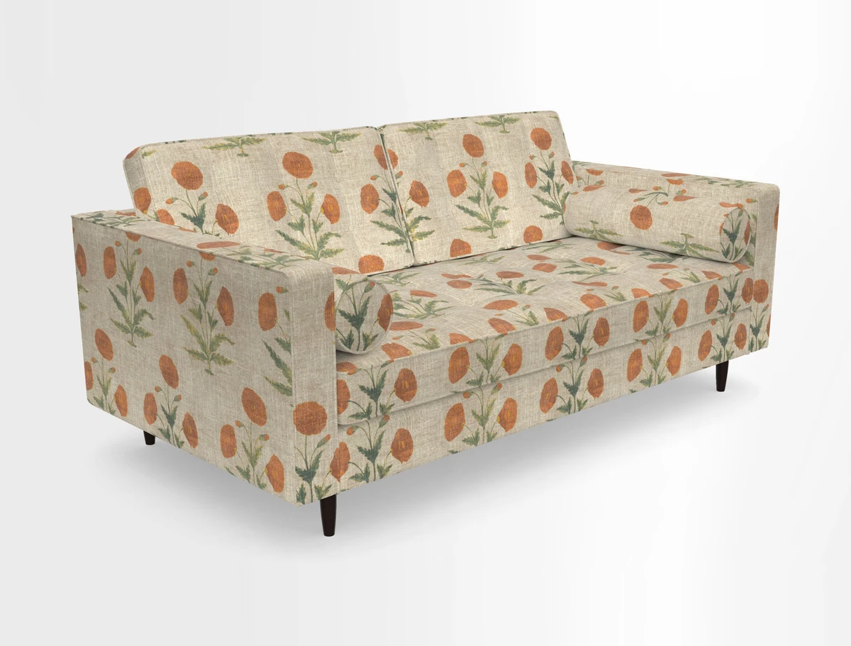 Marylebone 2 Seater Sofa in Clever Tough And Eco Velvet Indigo
