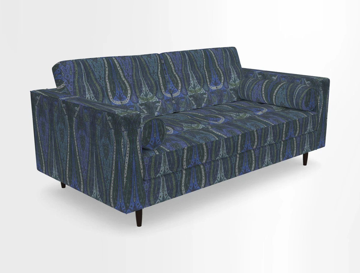 Marylebone 2 Seater Sofa in Clever Tough And Eco Velvet Indigo